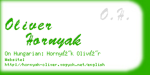 oliver hornyak business card